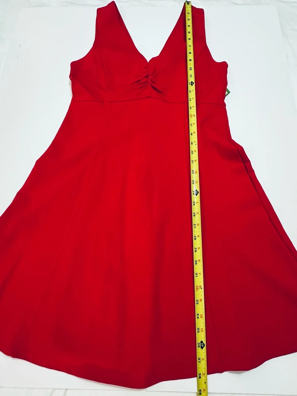 NWT KATE SPADE BROOME STREET V-NECK PONTE FIT & FLARE DRESS RED SZ 10 - Picture 6 of 11